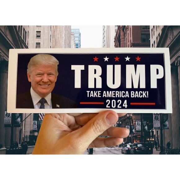TRUMP TAKE AMERICA BACK! 2024 Bumper Sticker - Picture 3 of 5